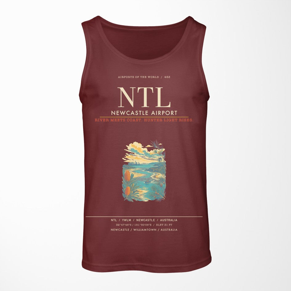 Newcastle Airport NTL Tank Top - Dark Red