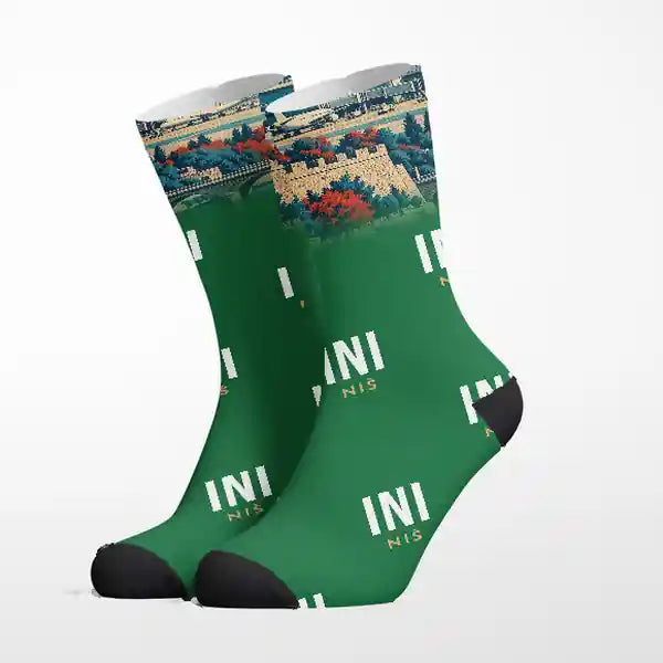 Niš Constantine the Great Airport (INI) - Socks - Green