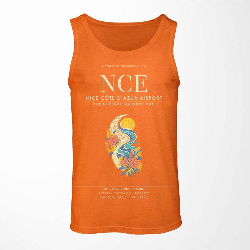 Nice Cote dAzur Airport NCE Tank Top - Orange