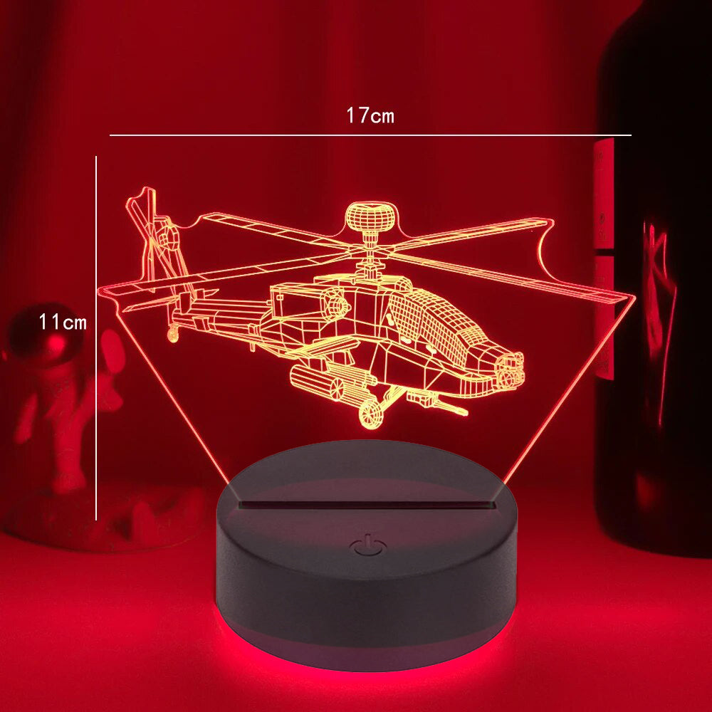 Fighter Airplane Designed 3D Lamp