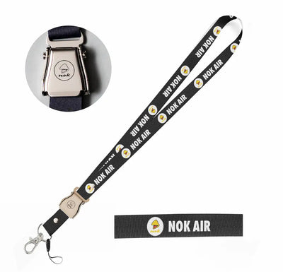 Nok Airlines seat belt lanyard - black