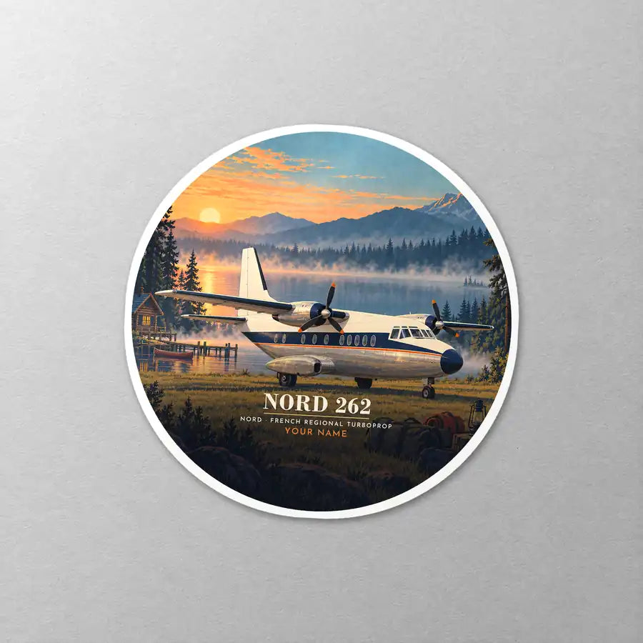 Nord 262A - 3D + Name - Circle Sticker - Close-up