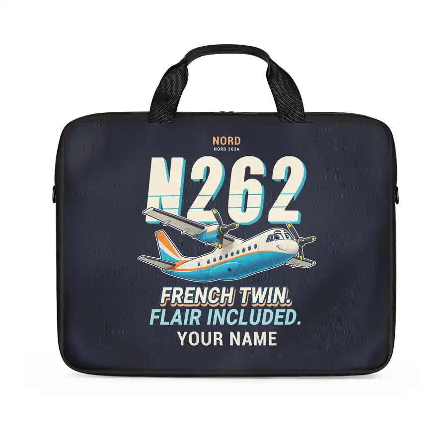 Nord 262A - Cartoon + Name - Laptop Bag