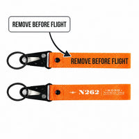 Thumbnail for Nord 262A Hawk-Shaped Key Chains - Orange - Heritage - Remove Before Flight