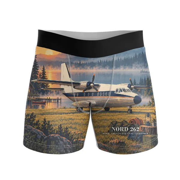 Nord 262A - Men Boxers - 3D - Full Print
