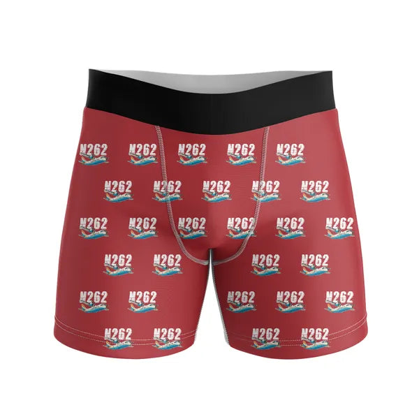 Nord 262A - Men Boxers - Cartoon Pattern - Red