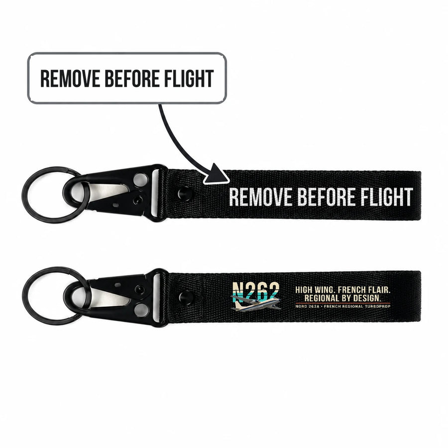 Nord 262A Hawk-Shaped Key Chains - Black - Original - Remove Before Flight