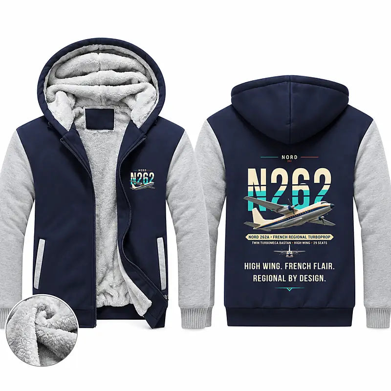 Nord 262A Zipped Sweatshirts - Original - Navy & Gray