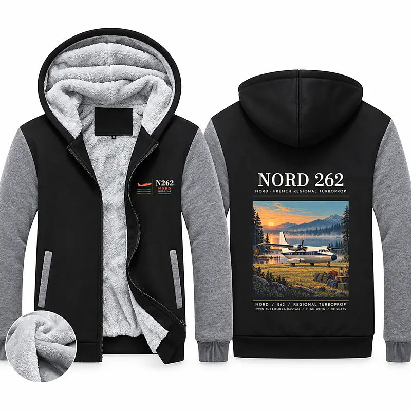 Nord 262A Zipped Sweatshirts - Poster - Black & Gray