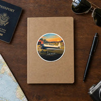 Thumbnail for North American T-6G Texan - 3D + Name - Circle Sticker - Notebook