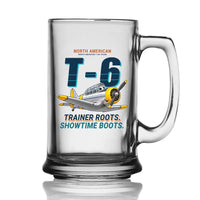 Thumbnail for North American T-6G Texan - Cartoon - Beer Glass with Holder