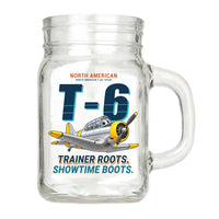 Thumbnail for North American T-6G Texan - Cartoon - Cocktail Glass (Mason Jar)