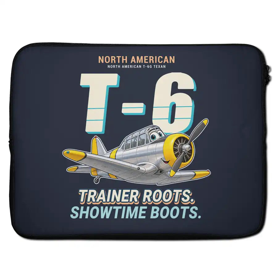 North American T-6G Texan - Cartoon - Laptop Sleeve