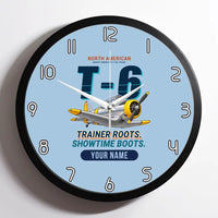 Thumbnail for North American T-6G Texan - Cartoon + Name - Framed - Light Blue