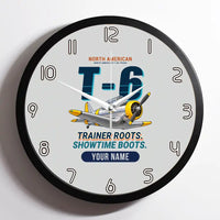 Thumbnail for North American T-6G Texan - Cartoon + Name - Framed - Light Gray
