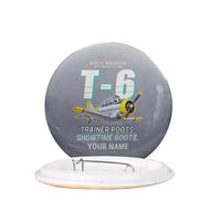 Thumbnail for North American T-6G Texan - Cartoon + Name - Pin - Gray