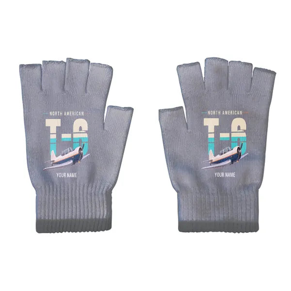 North American T-6G Texan - Gloves - Cut - Original + Name - Gray