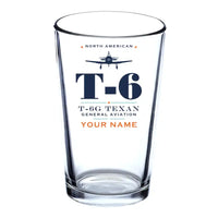 Thumbnail for North American T-6G Texan - Heritage + Name - Beer & Water Glass