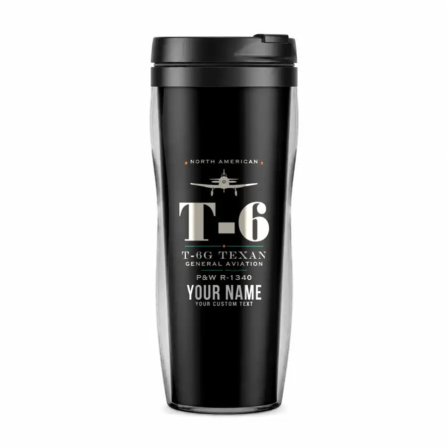 North American T-6G Texan - Heritage + Name - Plastic (No Holder) - Black
