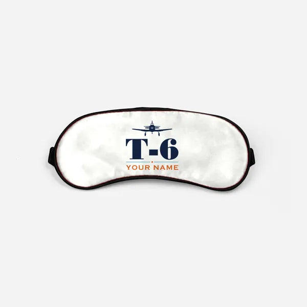 North American T-6G Texan - Heritage + Name - Sleep Mask - White