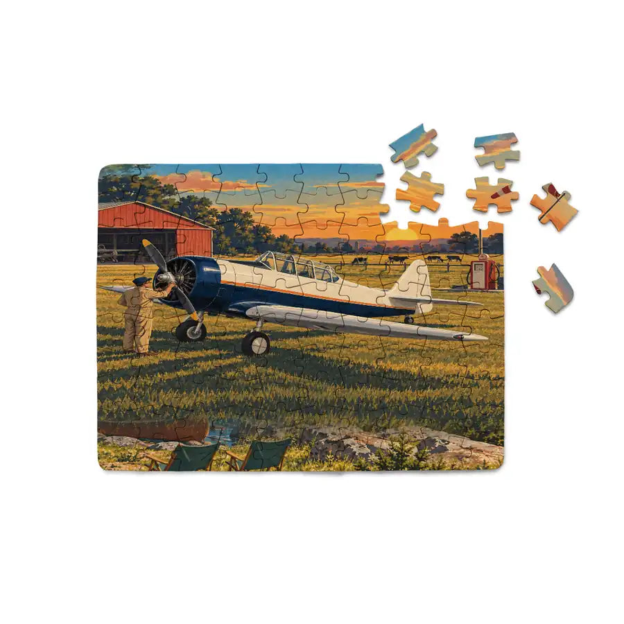 North American T-6G Texan - Horizontal - Canvas Puzzle