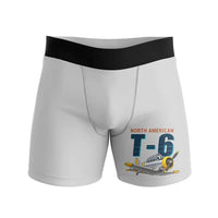 Thumbnail for North American T-6G Texan - Men Boxers - Cartoon - Light Gray