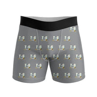 Thumbnail for North American T-6G Texan - Men Boxers - Cartoon Pattern - Gray