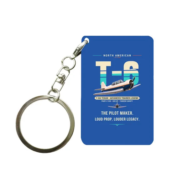 North American T-6G Texan - Original - Key Chain - Blue