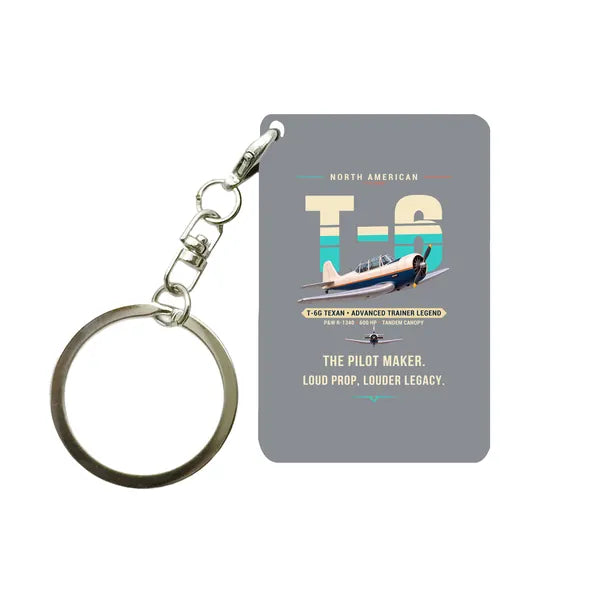 North American T-6G Texan - Original - Key Chain - Gray