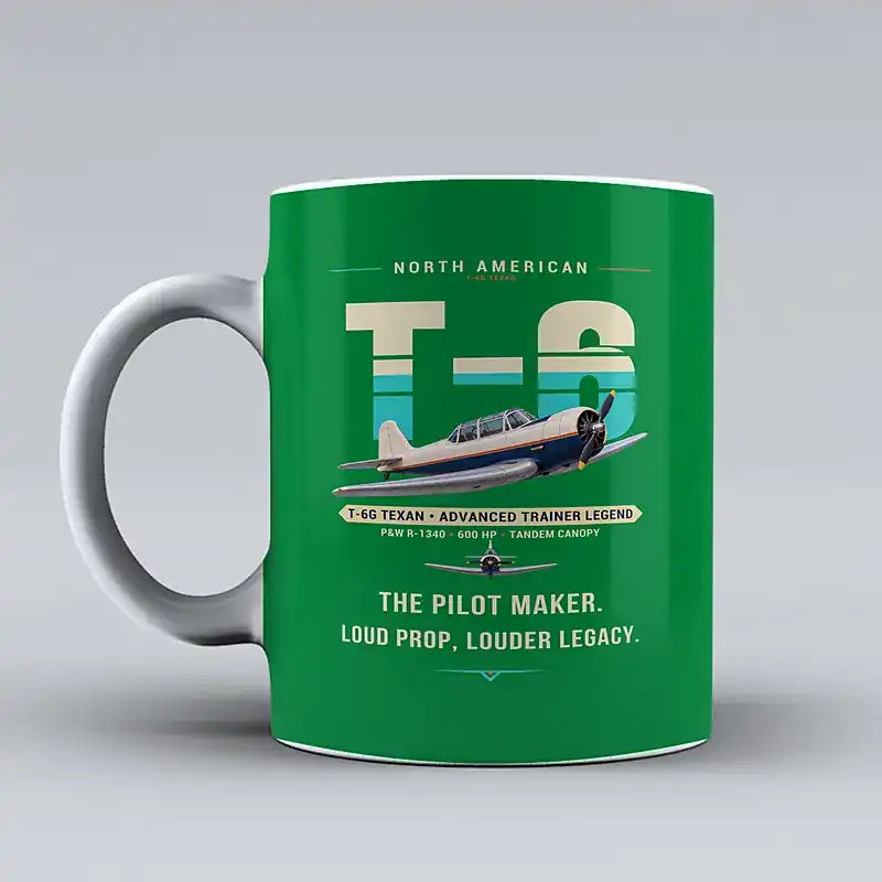 North American T-6G Texan - Original - Mug - Green