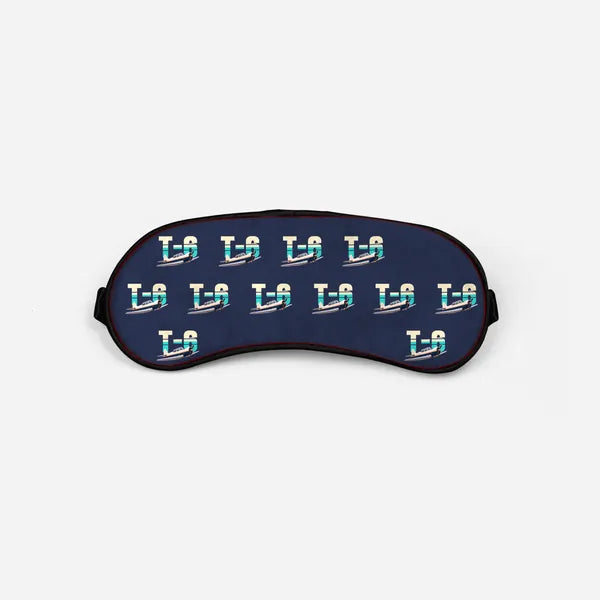 North American T-6G Texan - Original Pattern - Sleep Mask - Navy Blue