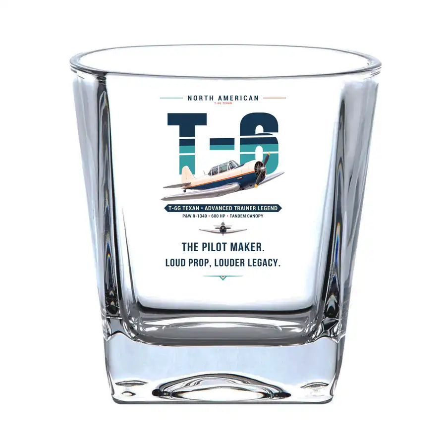 North American T-6G Texan - Original - Whiskey Glass