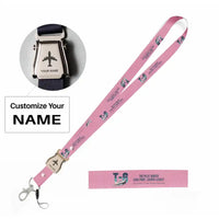 Thumbnail for North American T-6G Texan Lanyard & ID Holders seat belt lanyard - Original - Pink with name