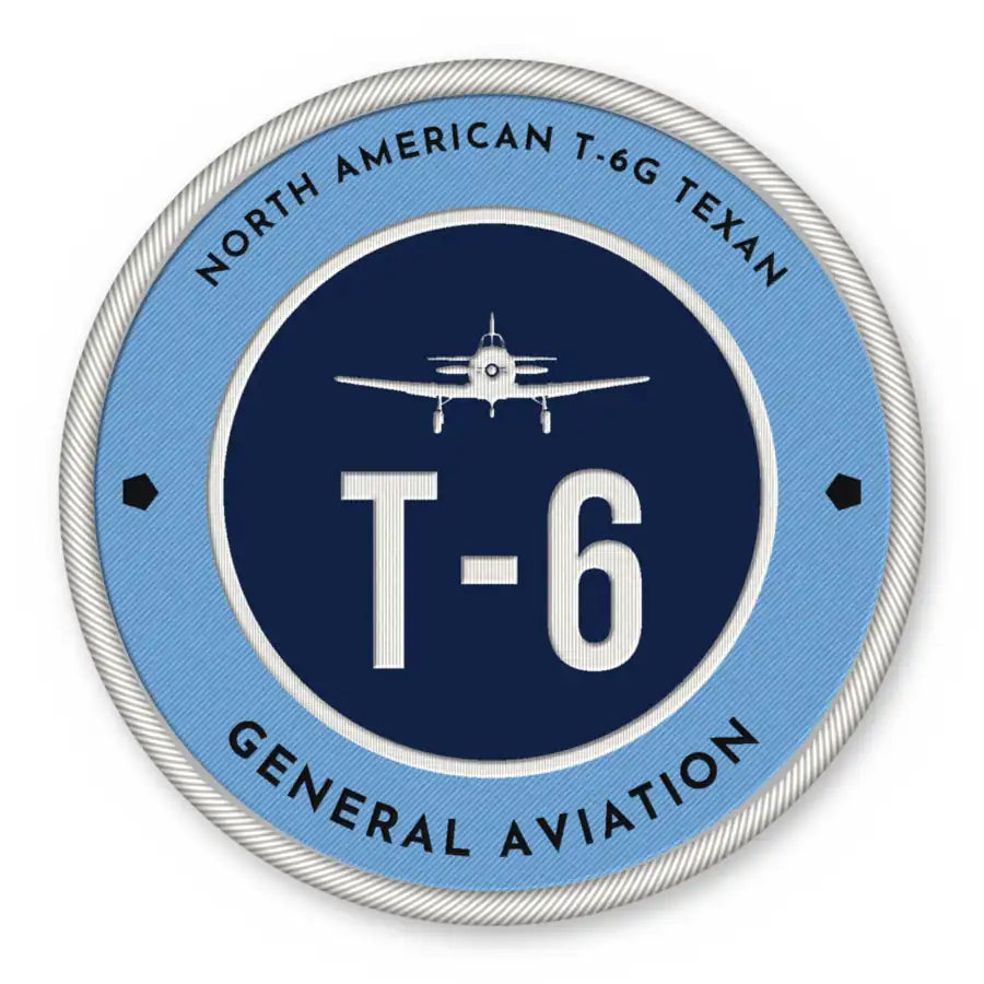 North American T-6G Texan Patches - Circle - Sky Navy