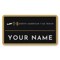 Thumbnail for North American T-6G Texan Patches - Rectangle + Name - Black Gold
