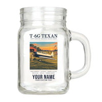 Thumbnail for North American T-6G Texan - Poster + Name - Cocktail Glass (Mason Jar)