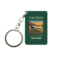 Thumbnail for North American T-6G Texan - Poster + Name - Key Chain - Dark Green