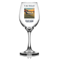 Thumbnail for North American T-6G Texan - Poster + Name - Wine Glass
