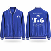 Thumbnail for North American T-6G Texan Stylish Jackets - Baseball Collar - Heritage - Royal Blue