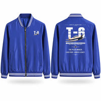 Thumbnail for North American T-6G Texan Stylish Jackets - Baseball Collar - Original - Royal Blue
