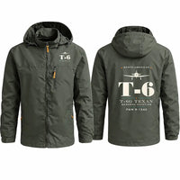 Thumbnail for North American T-6G Texan Stylish Jackets - Hooded Windbreaker - Heritage - Olive Green