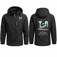 Thumbnail for North American T-6G Texan Stylish Jackets - Hooded Windbreaker - Original - Black