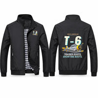Thumbnail for North American T-6G Texan Stylish Jackets - Stand Collar - Cartoon - Black