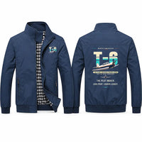 Thumbnail for North American T-6G Texan Stylish Jackets - Stand Collar - Original - Navy Blue