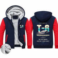 Thumbnail for North American T-6G Texan Zipped Sweatshirts - Original - Navy & Red