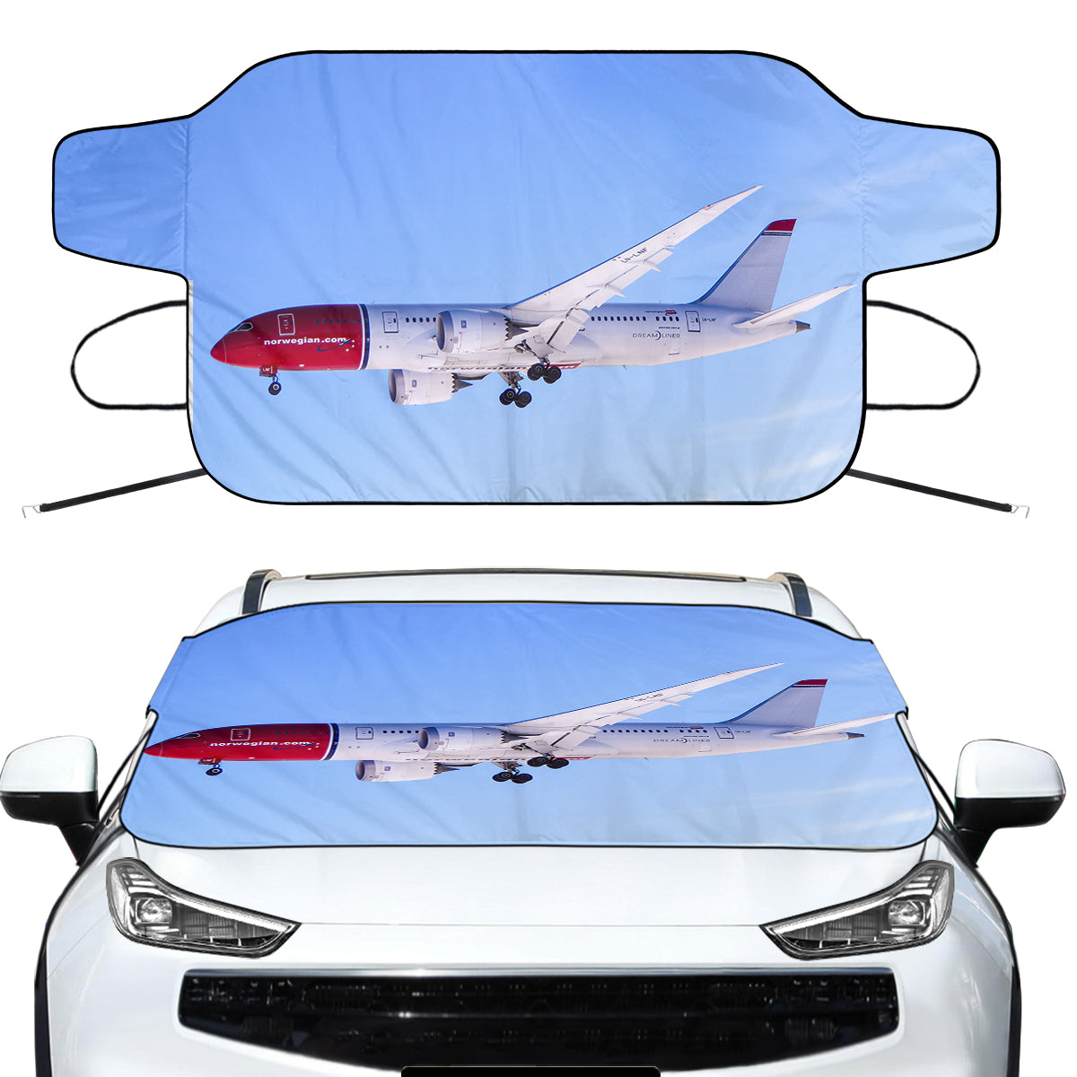 Norwegian Boeing 787 Designed Car Windshield Snow Covers
