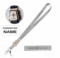 Thumbnail for Nosy Be City Series seat belt lanyard - light gray with name