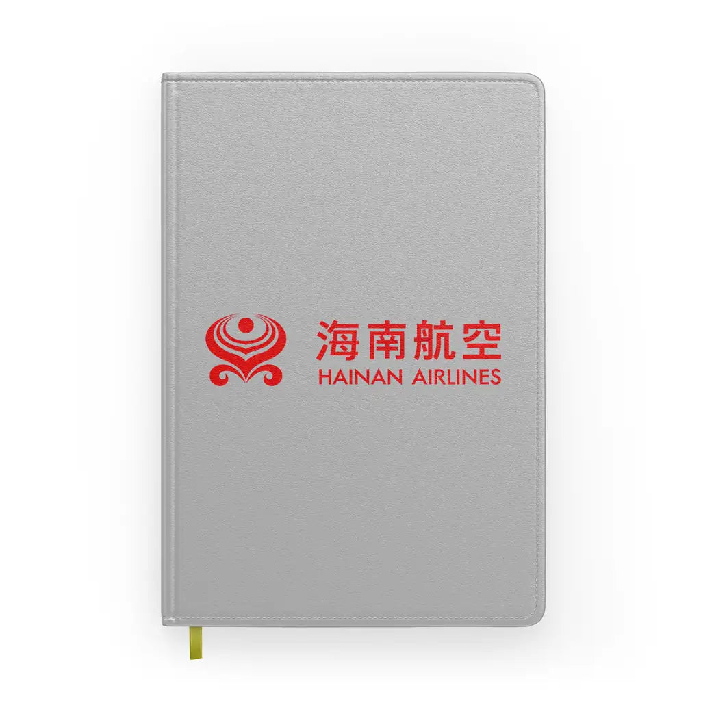 Hainan Airlines design on light gray notebook