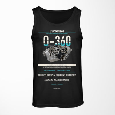 O-360 design on black tank top