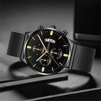 Thumbnail for Multifunctional Calendar Belt Quartz Watch Fashion Business Luxury Date Week Wrist Watches